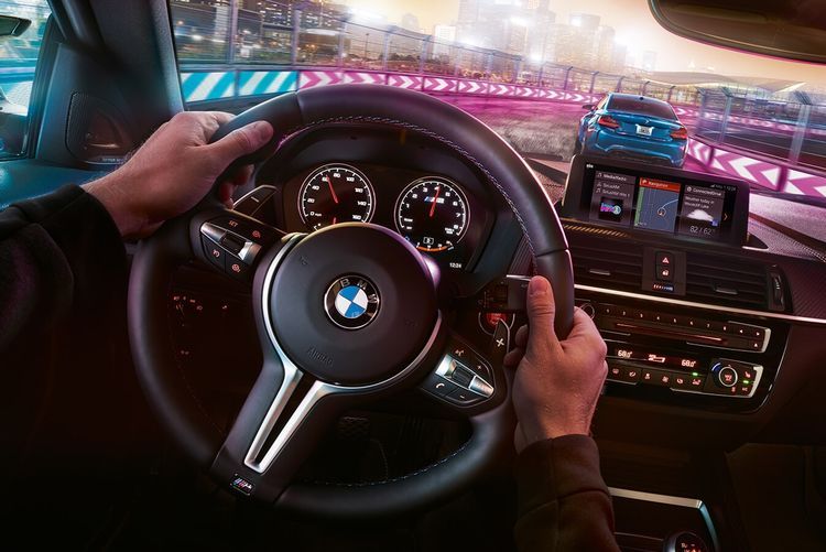 BMW Hand on Steering Wheel