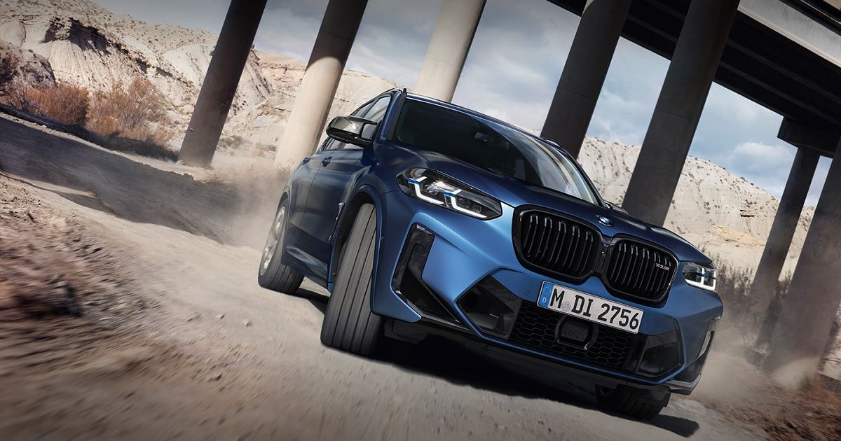 Blue BMW X3M Competition