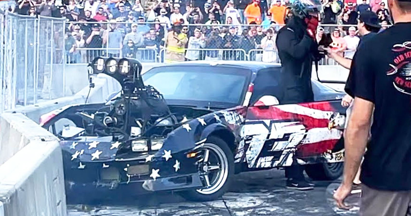 Cleetus McFarland Crashes His 1991 Big Block Camaro Doing Burnouts