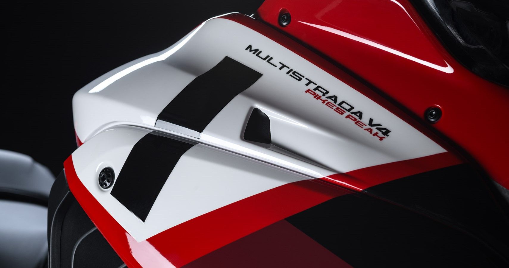 2022 Ducati Multistrada V4 Pikes Peak front cowling close-up view