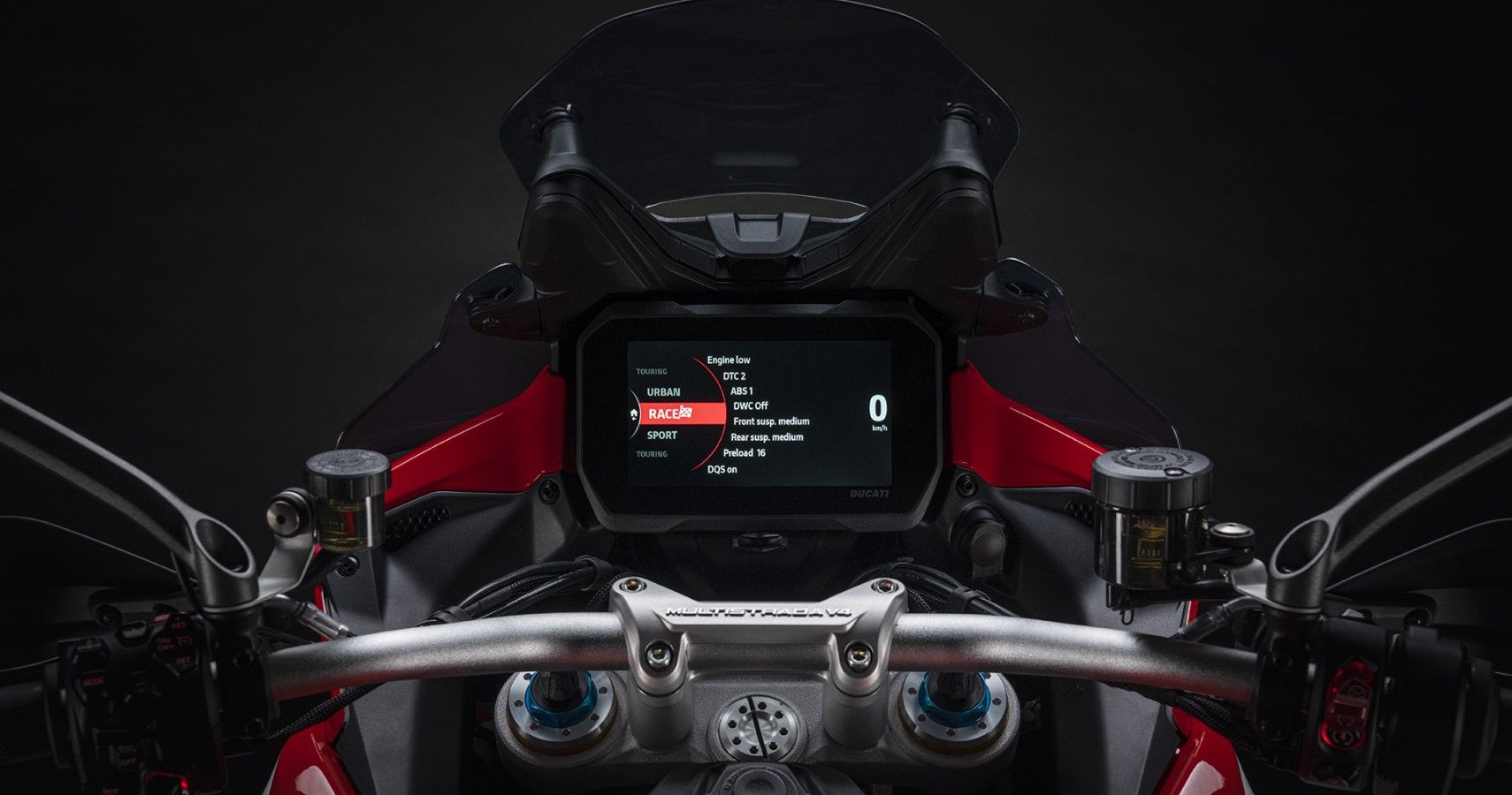 2022 Ducati Multistrada V4 Pikes Peak cockpit view