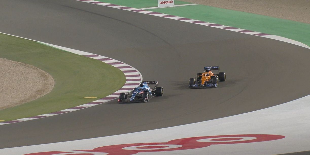 Fernando Alonso and Lando Norris at Qatar