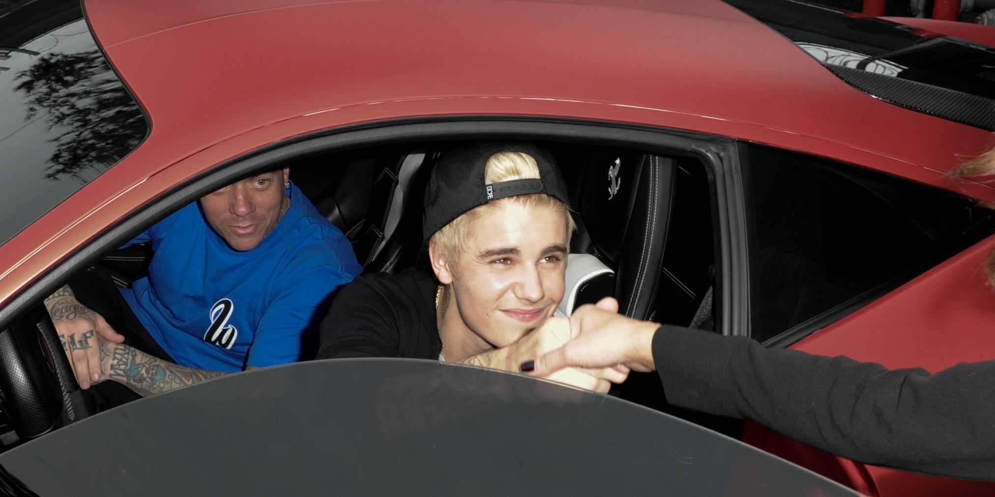 Justin Bieber In Car