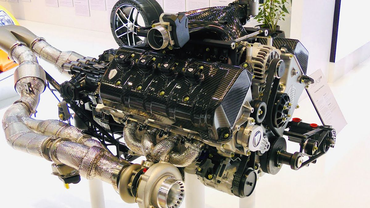 Koenigsegg Jesko 5.0-Liter Twin Turbo V8 Engine
