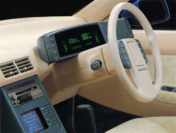 Original Subaru XT Subaru ACX-II concept 1985 inside steering wheel