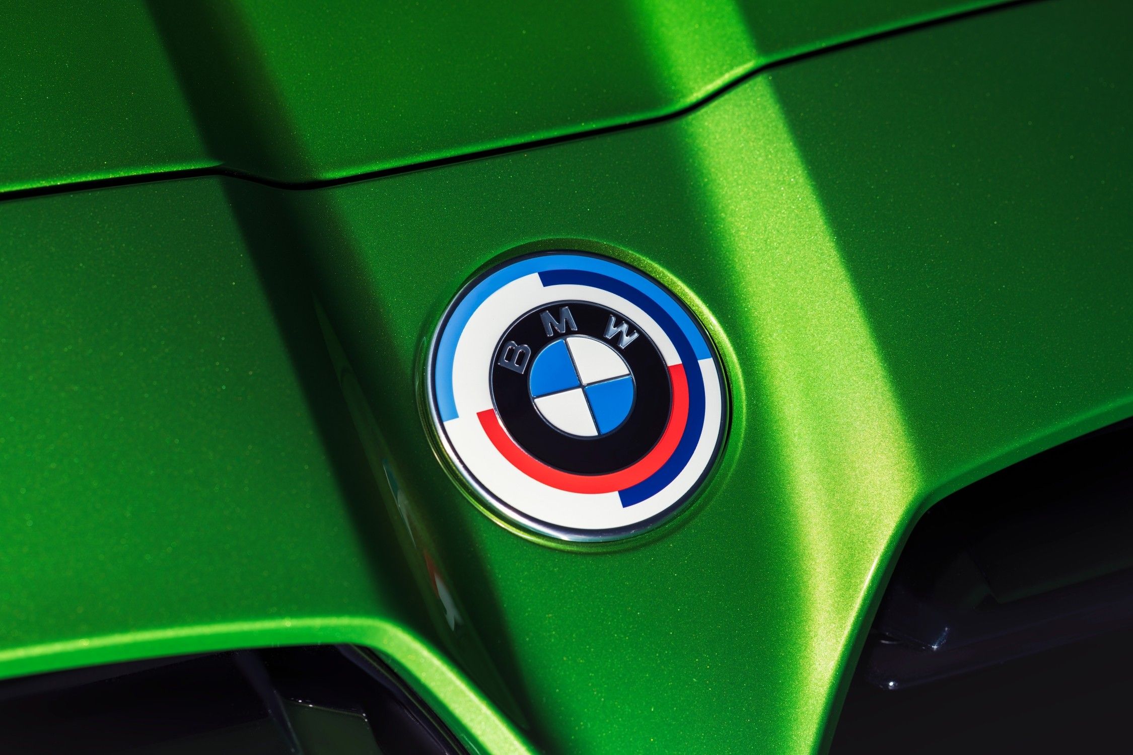 BMW M 50th Anniversary Emblem Close uP