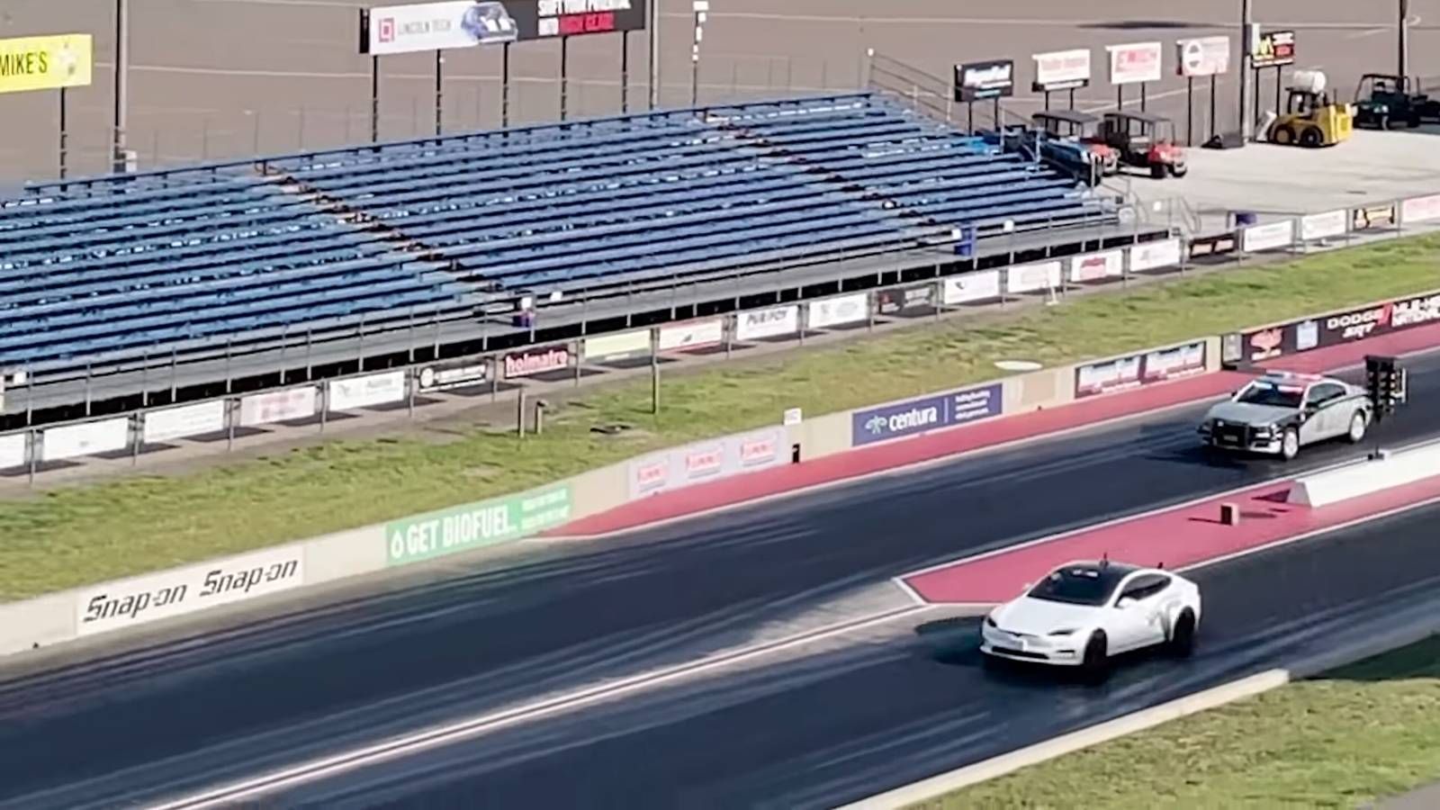 Tesla Drag Race - Top Speed