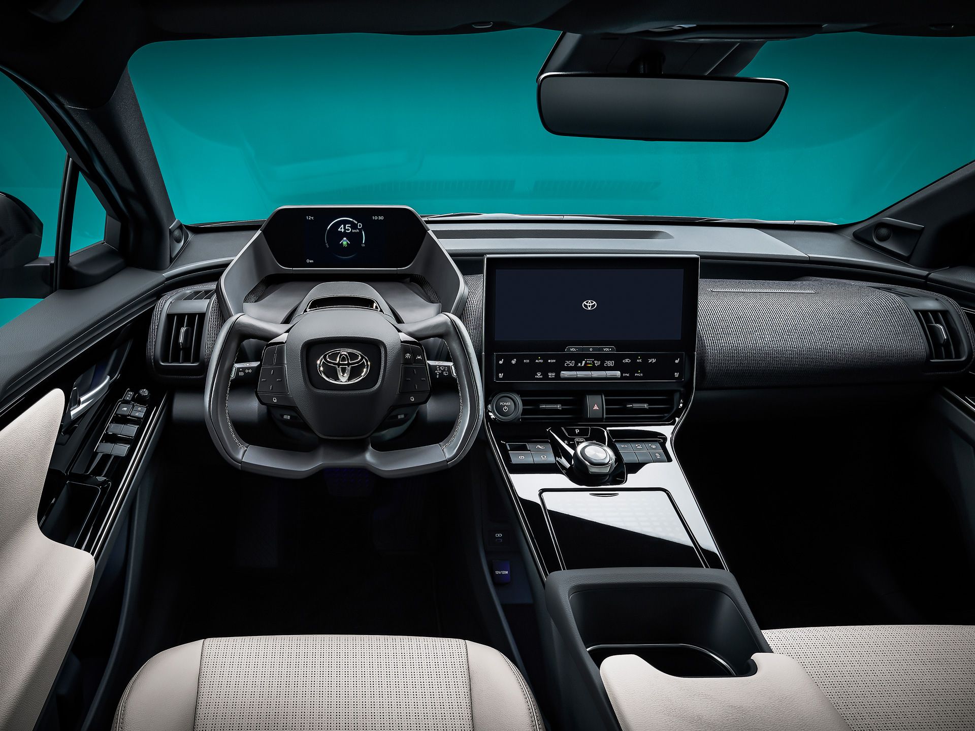 The Stylish Interior Of A Toyota bZ4X