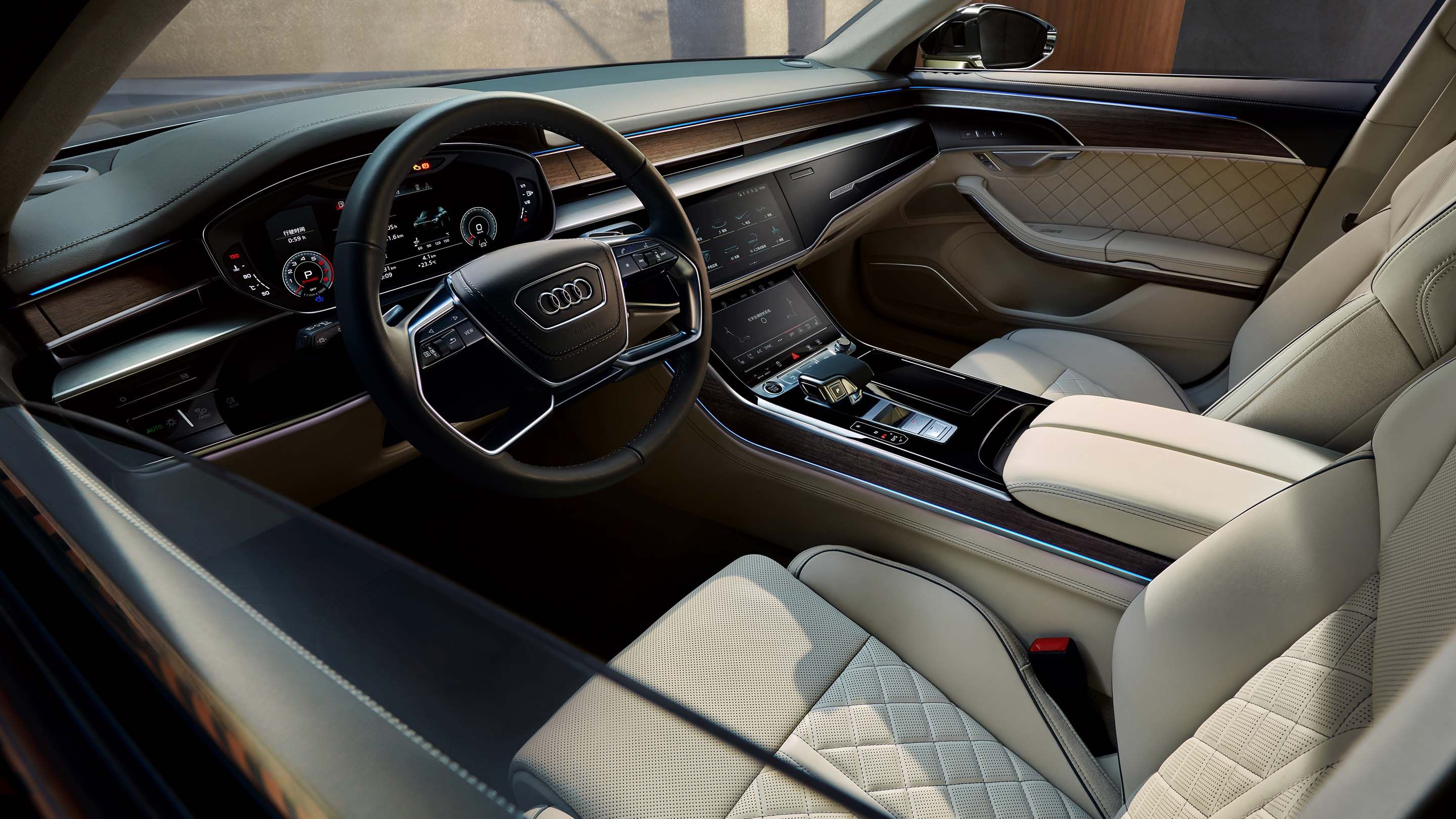 2022 Audi A8 L Horch dashboard layout view