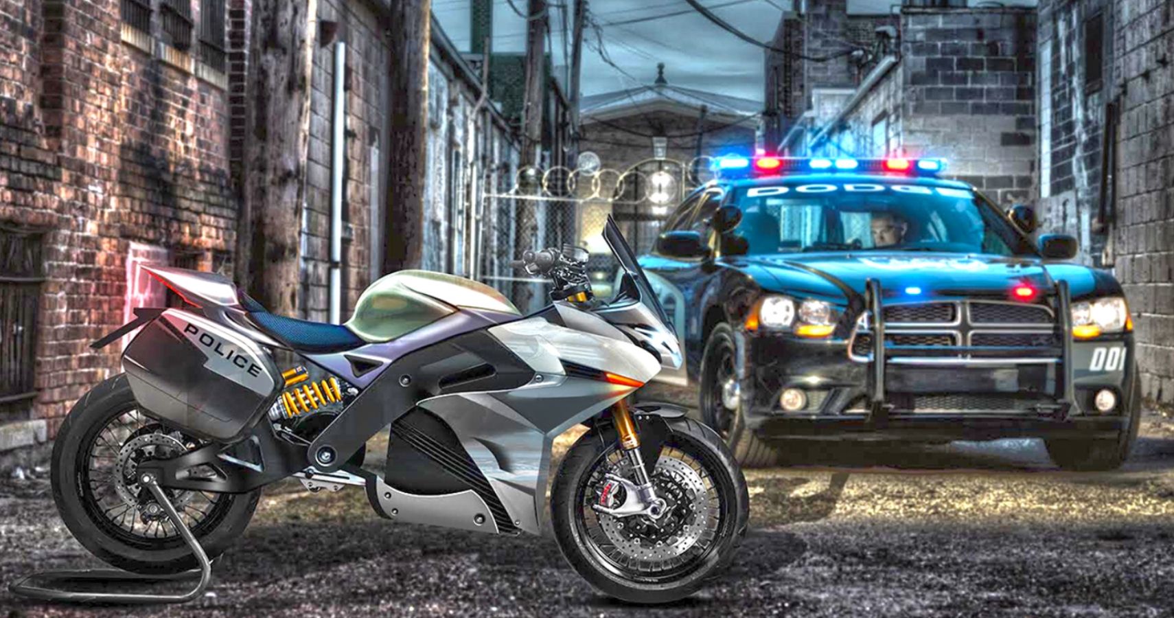 EV Police Bike Rendering Featured Image