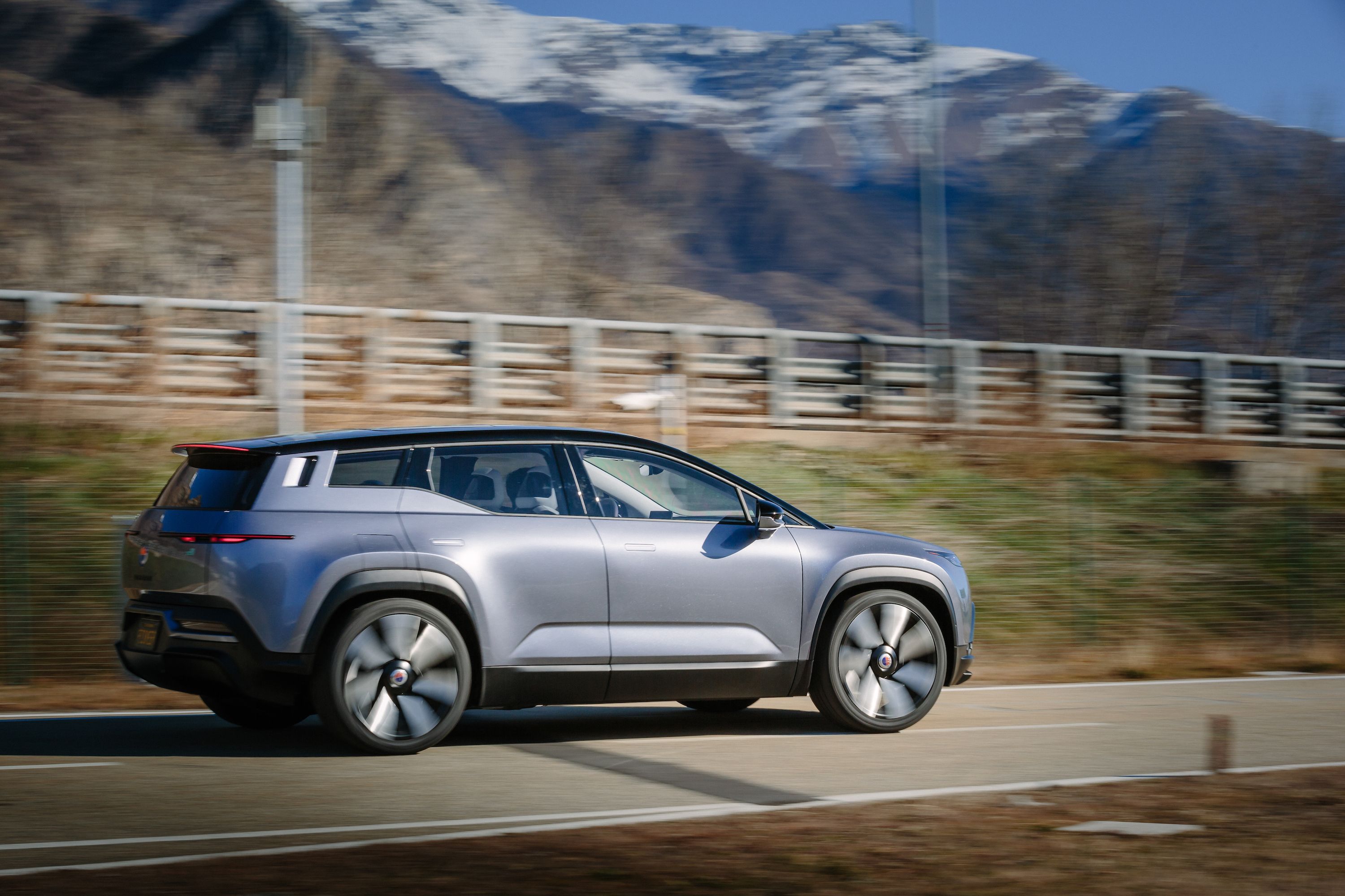 Ocean Electric SUV on the highway