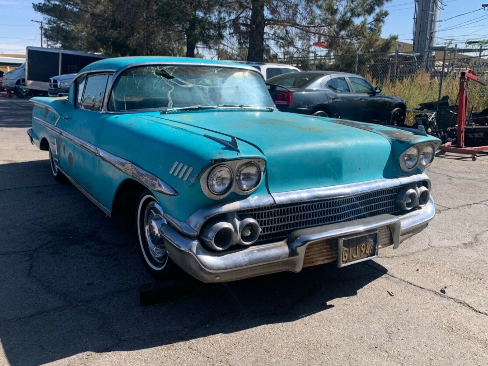 1958 Chevy Impala Barn Find Front Quarter View