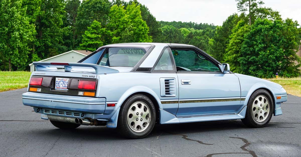 1989 Toyota MR2 Supercharged Japanese Classic Car In Light Blue 