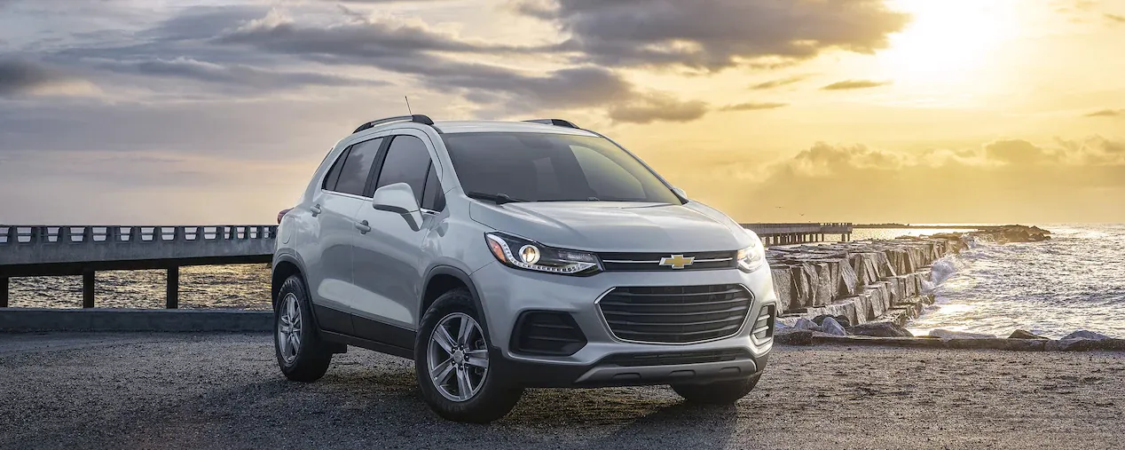 Silver 2021 Chevy Trax LS on the road