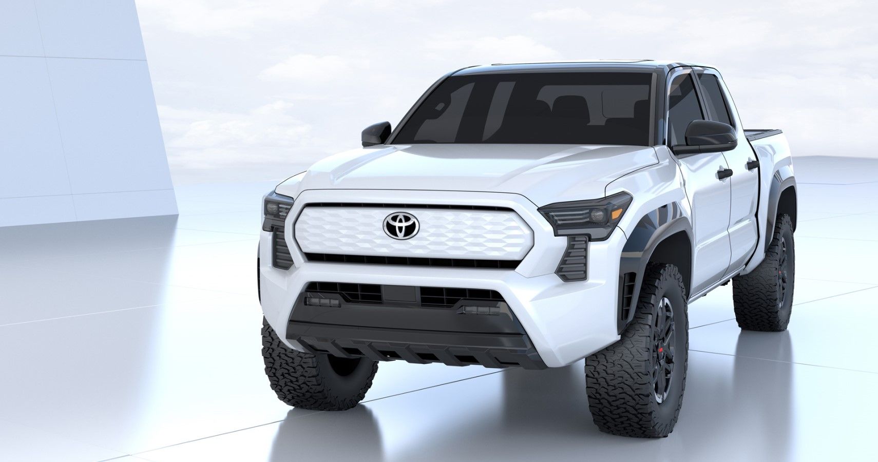 Toyota Electric truck front third quarter view