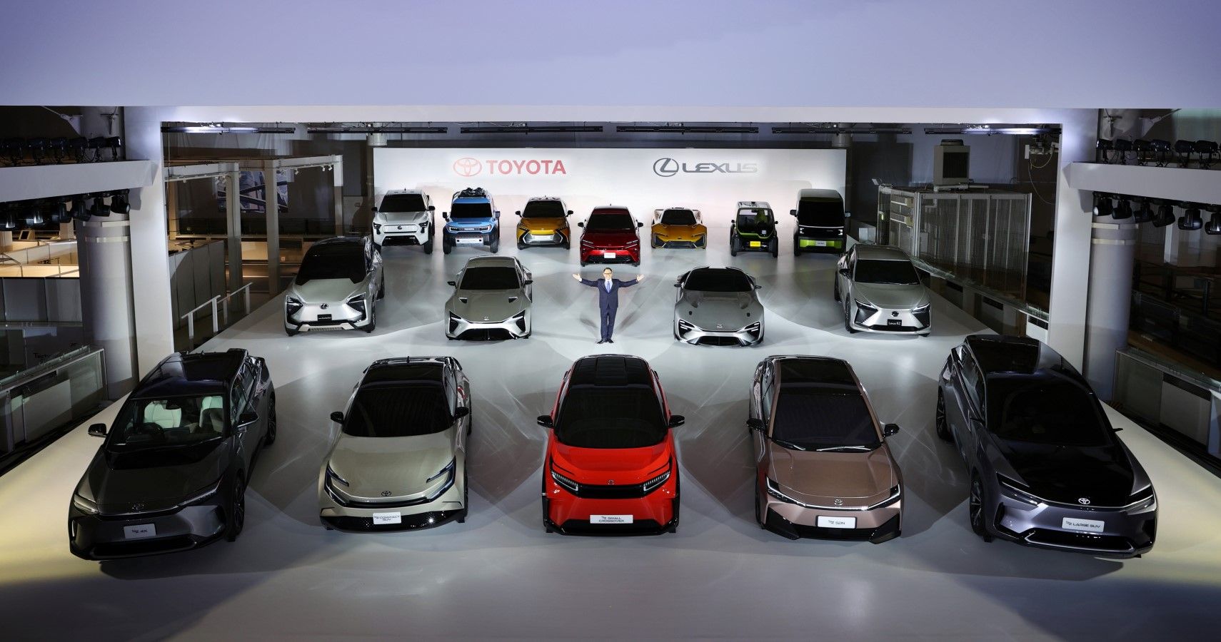 Toyota CEO with all the new EVs