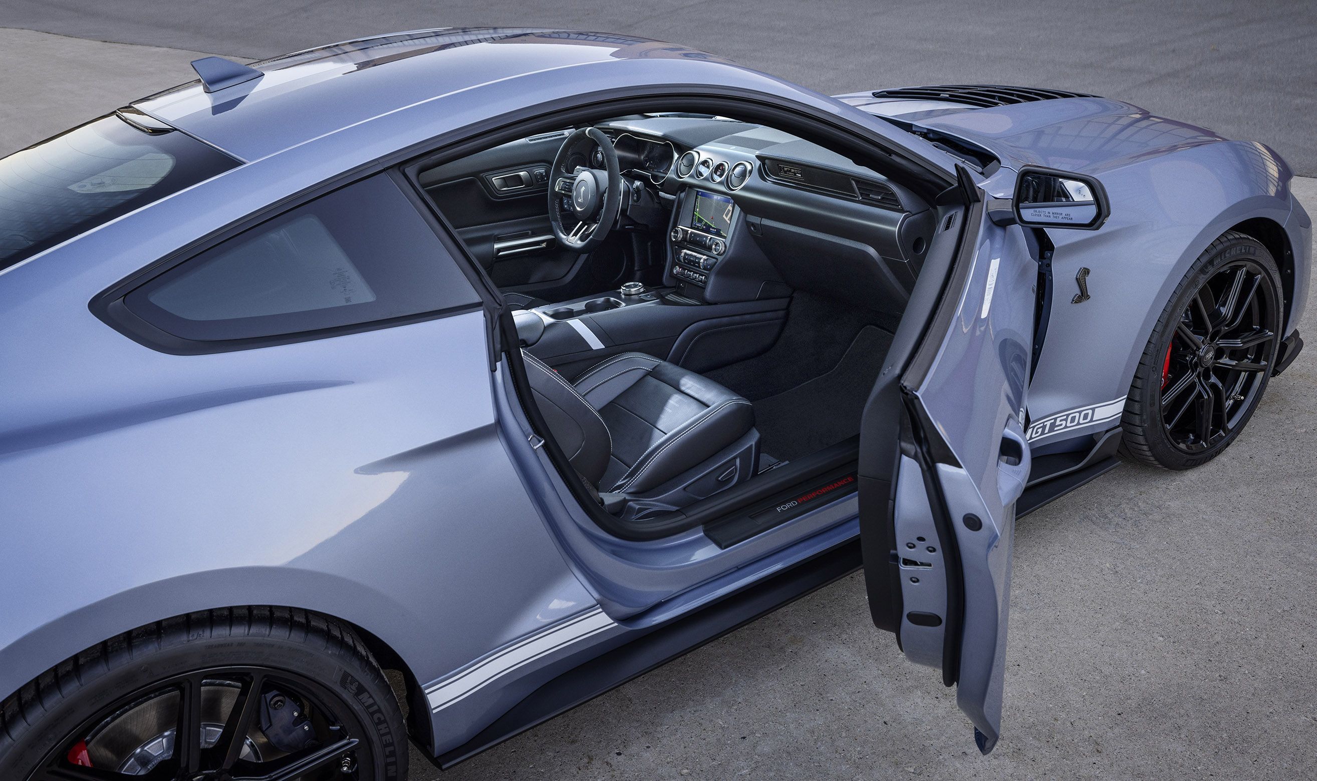 2022 Ford Mustang Shelby GT500 with passenger door open