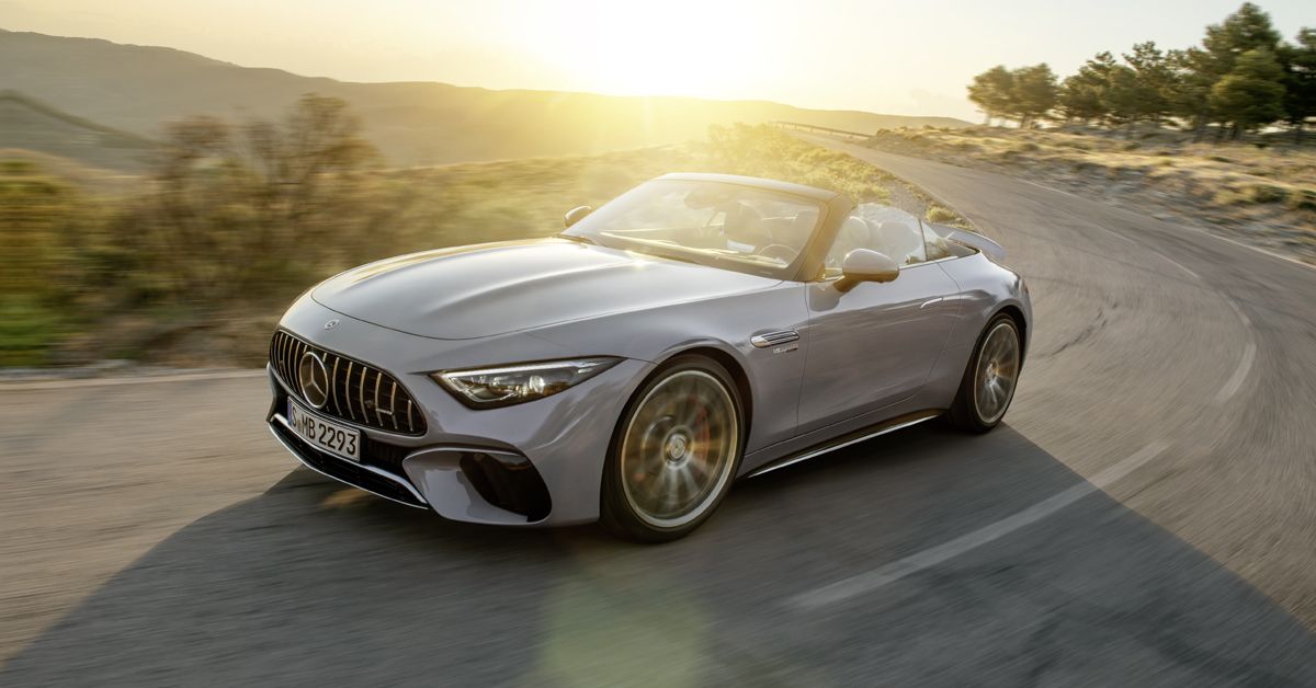 The All-New 2022 Mercedes-AMG SL-Class Roadster In Silver