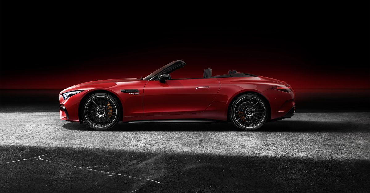The All-New 2022 Mercedes-AMG SL-Class Roadster In Red