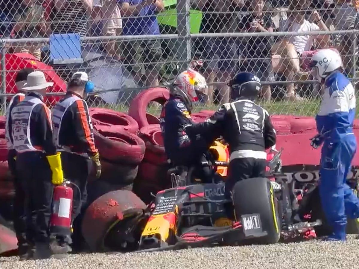 Max Verstappen After His Crash Silverstone 2021