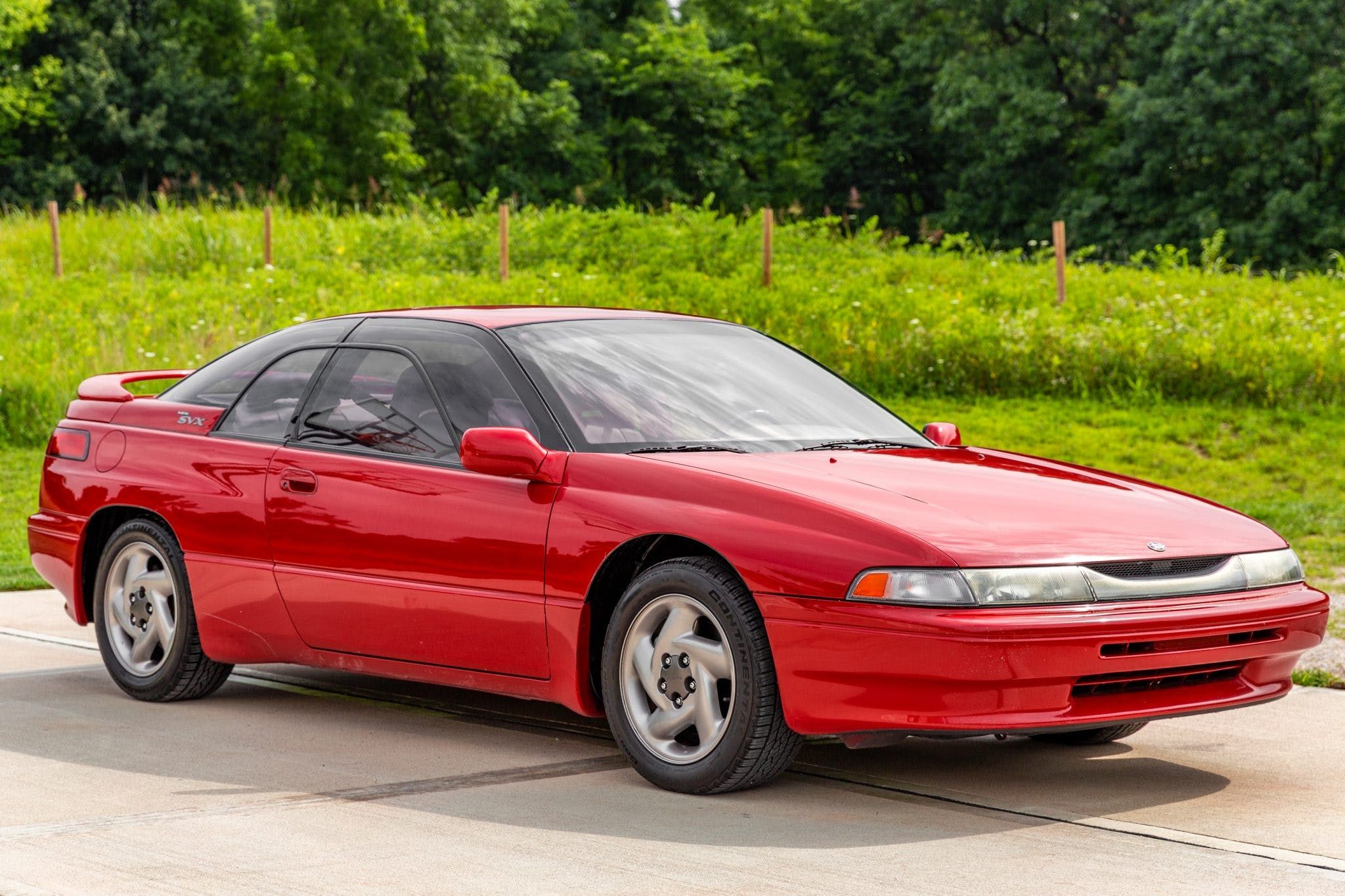 Subaru SVX Front Quarter View In Red