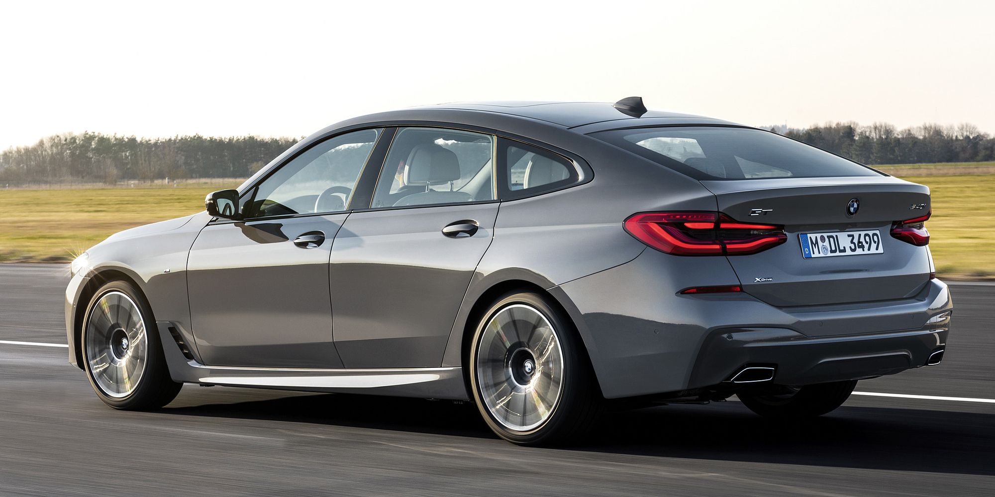 Rear 3/4 view of the 6 Series GT