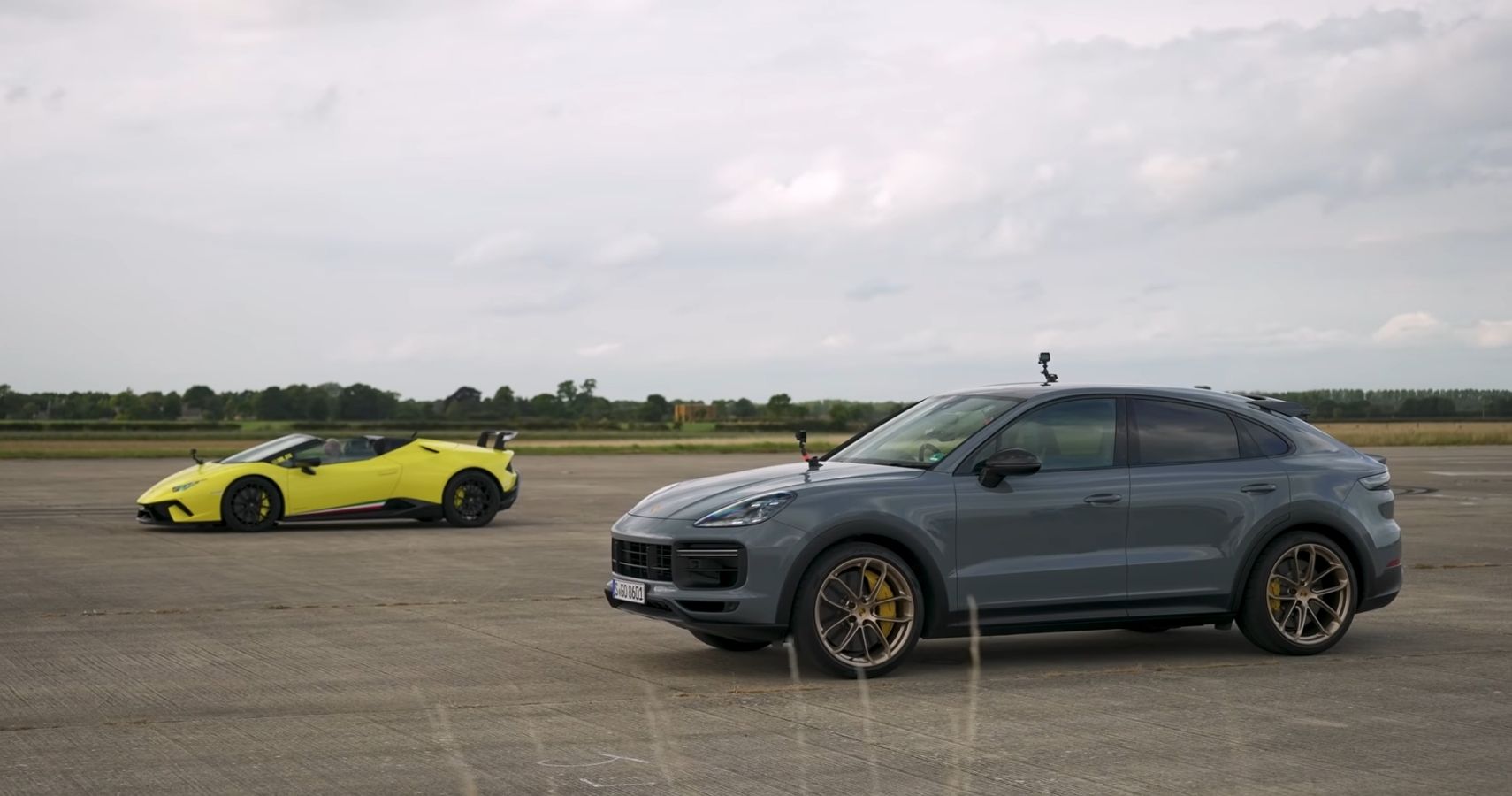 Lamborghini Huracan Performante Takes On A Nissan GT-R And Porsche Cayenne Turbo GT