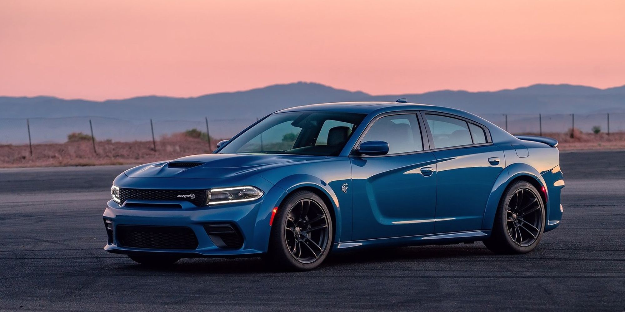 Front 3/4 view of the Charger Hellcat Widebody