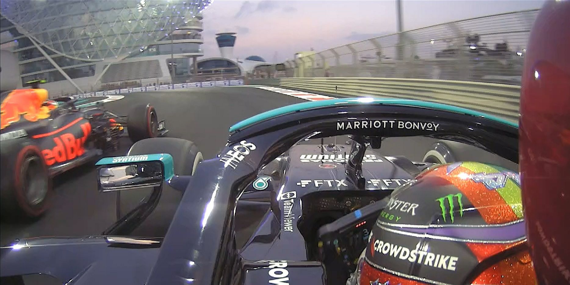 Hamilton behind Perez at Abu Dhabi