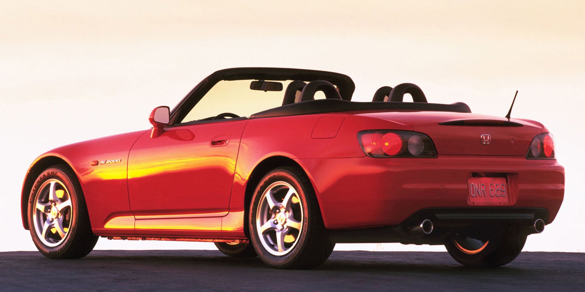 Rear 3/4 view of a red S2000 AP1