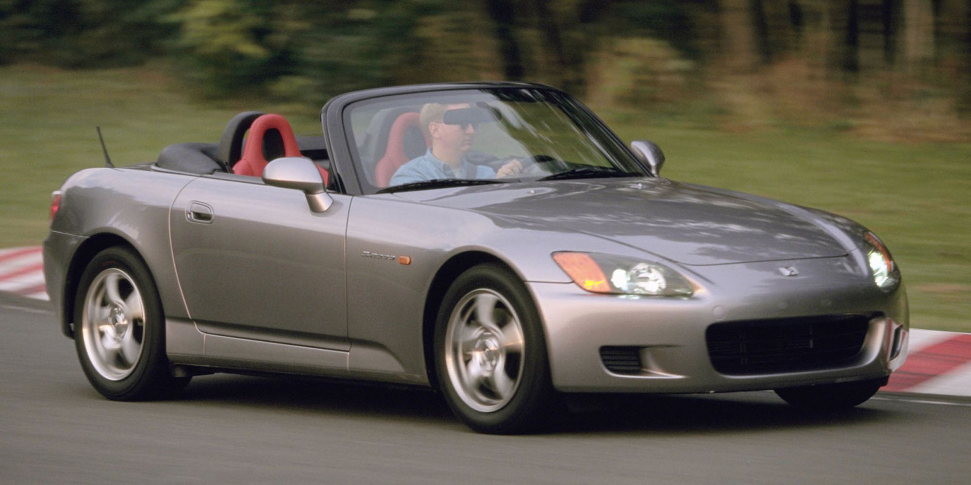 Front 3/4 view of the S2000 on the move