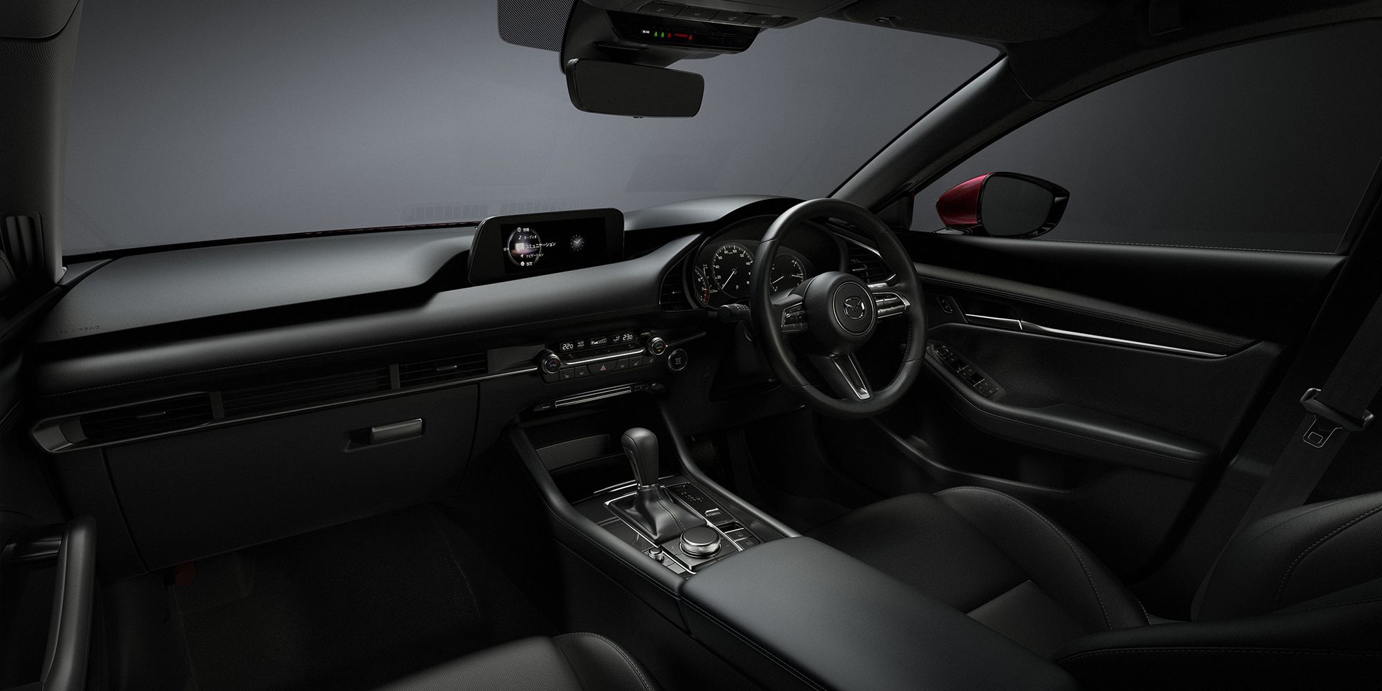 The interior of the Mazda 3, passenger seat (RHD)