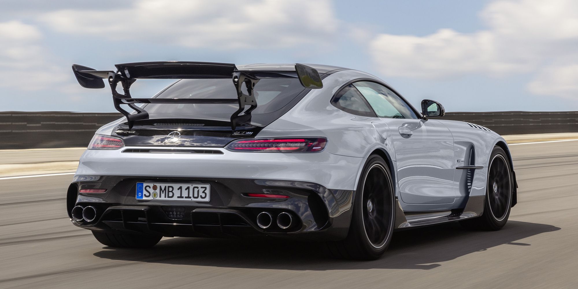 The rear of the AMG GT Black Series
