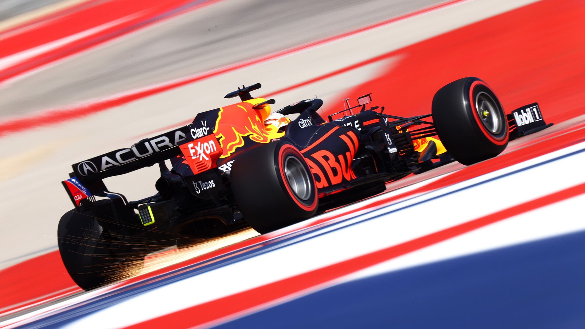 Sparks-fly-from-Red-Bull-of-Max-Verstappen-at-Circuit-of-the-Americas