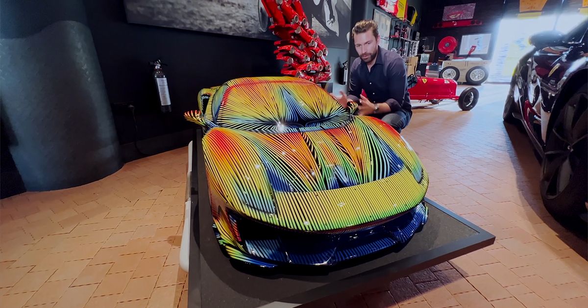 The R&D Airflow Model Of Ferrari 488 Pista At A Hidden Ferrari Collection In Dubai 
