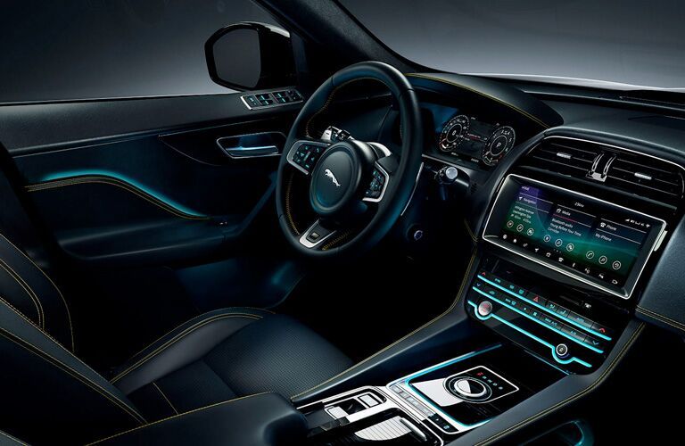 The 2020 Jaguar F Pace interior.