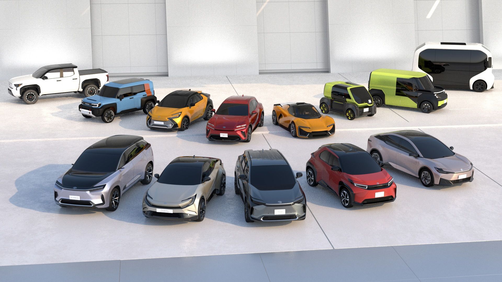 Toyota new 30 car cooncept ev anouncement cars