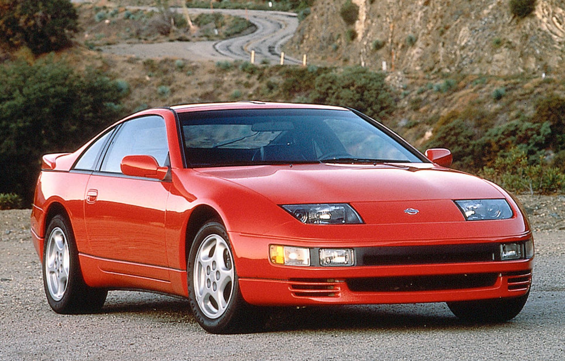 Nissan 300ZX R32 In Red Front Quarter View