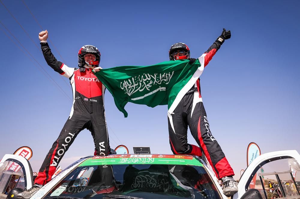 Yazeed Al Rajhi First Saudi Driver On Dakar Podium Celebration