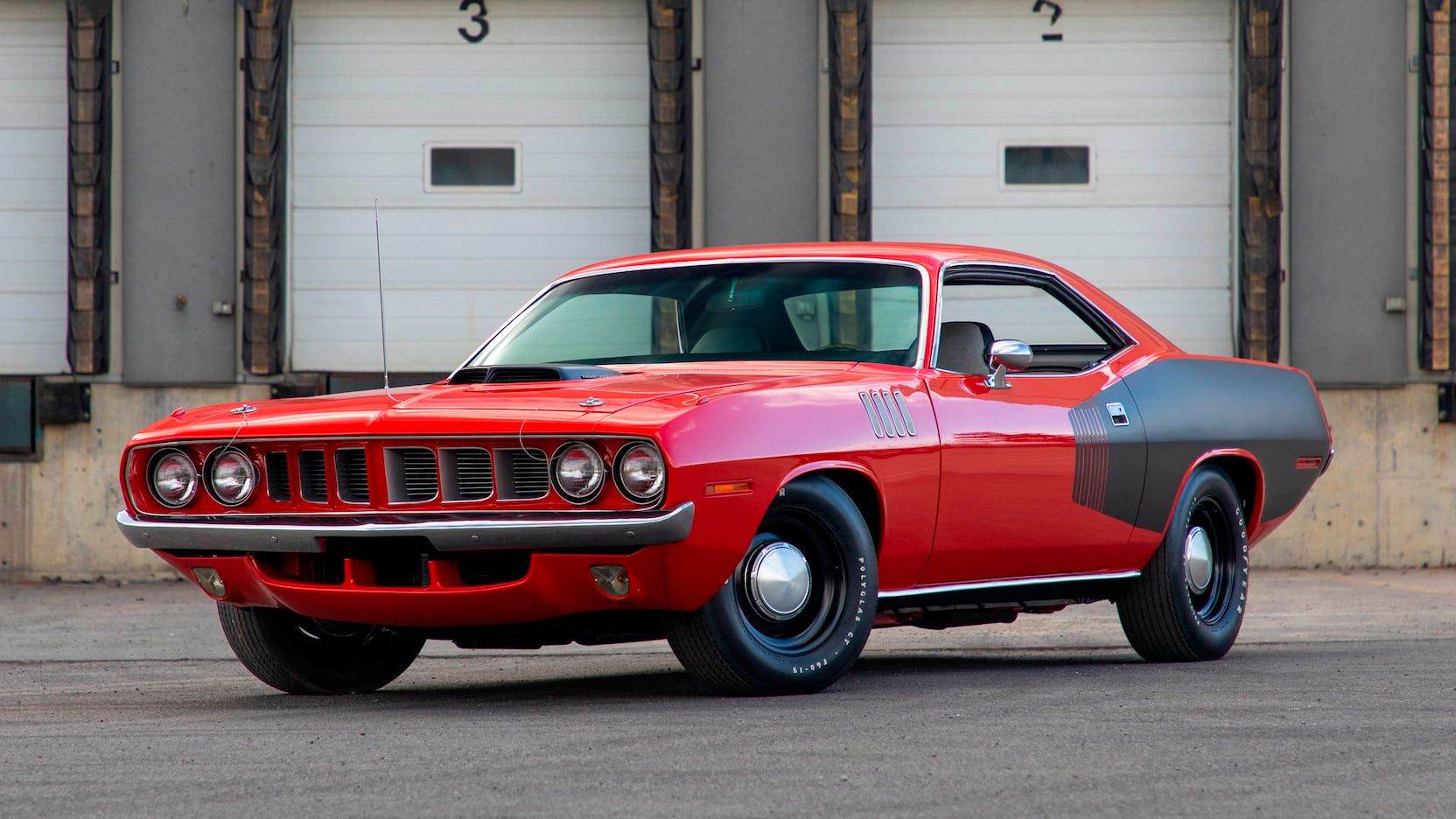 Red 1971 Plymouth Hemi Cuda