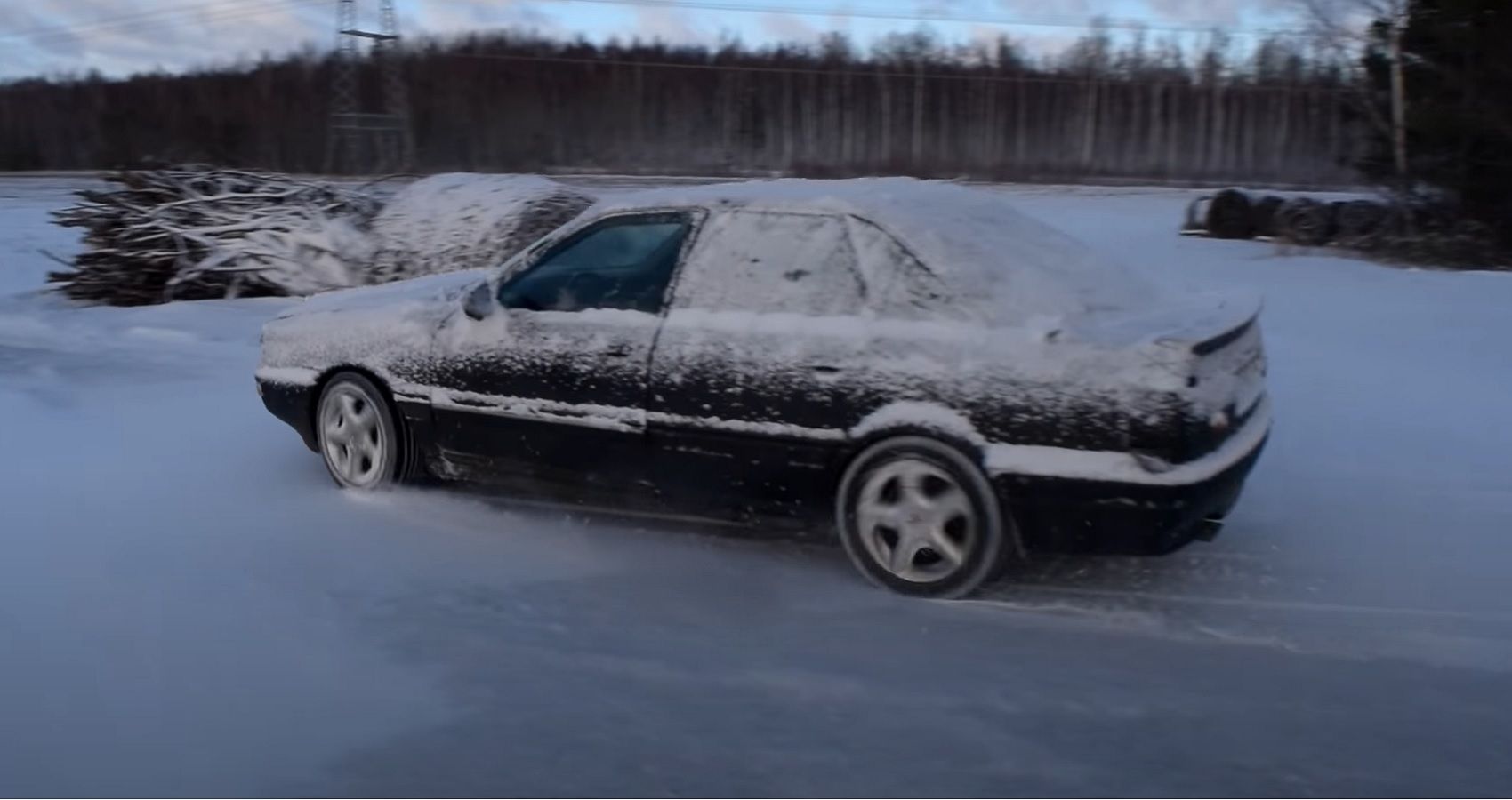 1990 Audi 90 Quattro in the snow