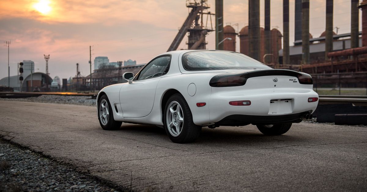 White 1994 Mazda RX-7 FD Parked On The Road