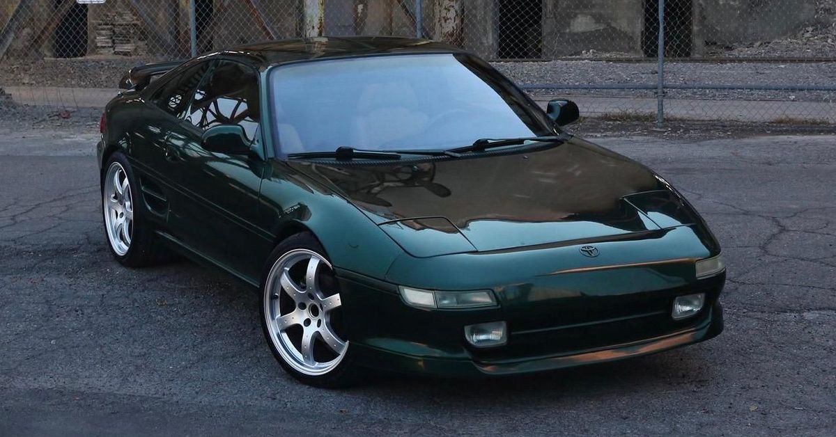 Green 1994 Toyota MR2 Turbo Parked Outside