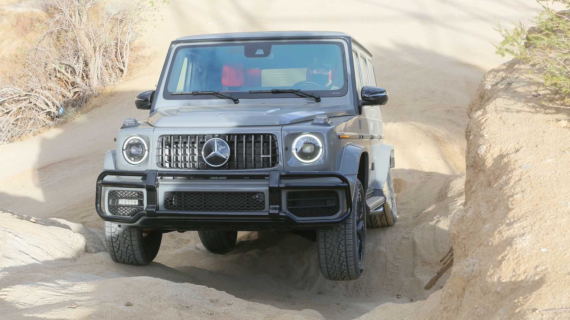 2021-mercedes-amg-g63 on the road