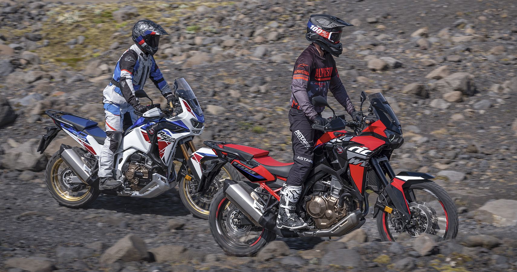 2022 Honda Africa Twin both versions action