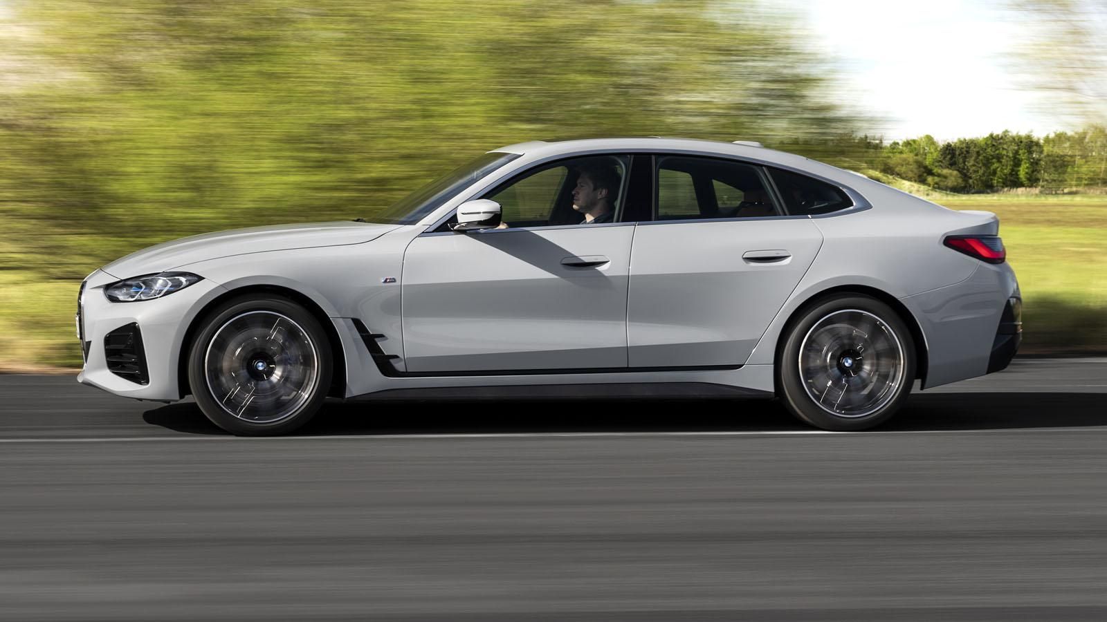 A Grey BMW 4-Series Gran Coupe In Motion