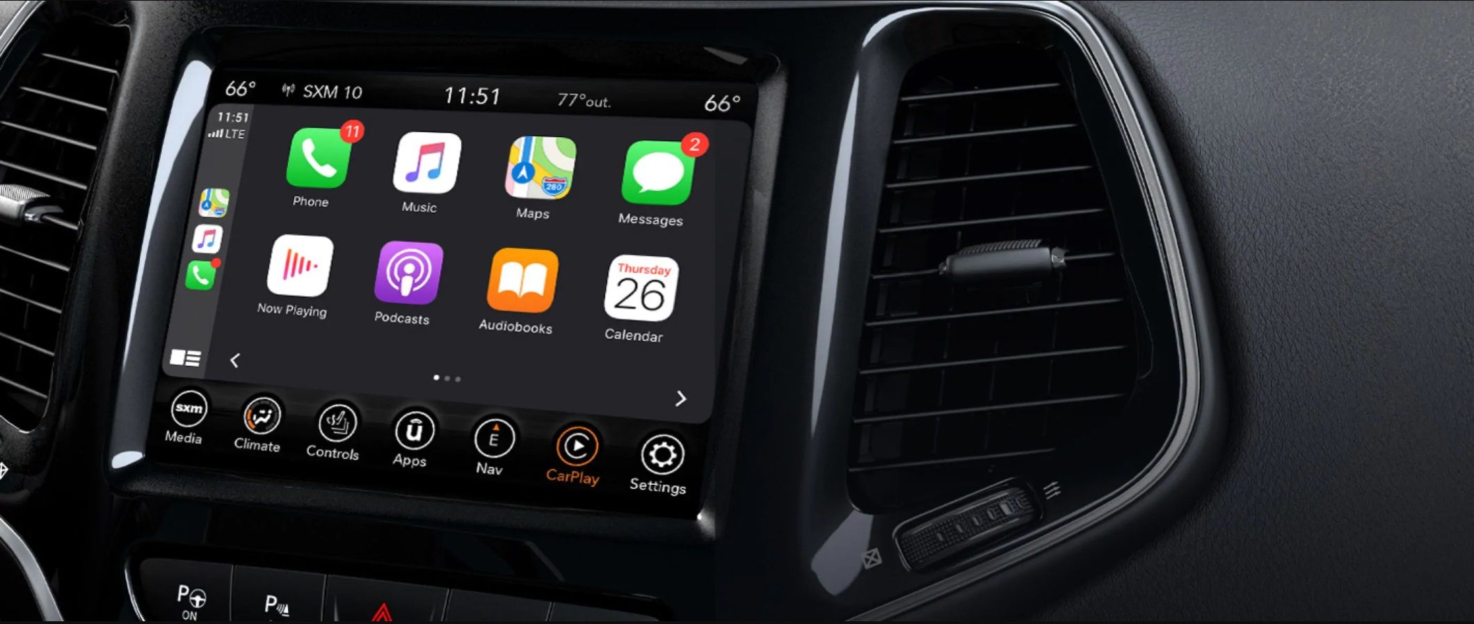 The 2021 Jeep Cherokee Touchscreen.