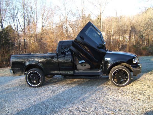 Black Pickup Truck with Gullwings