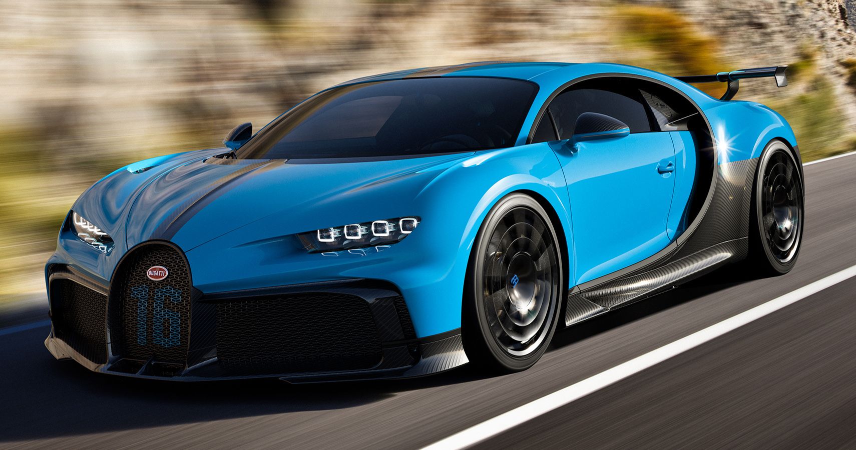 Blue Bugatti Chiron Pur Sport