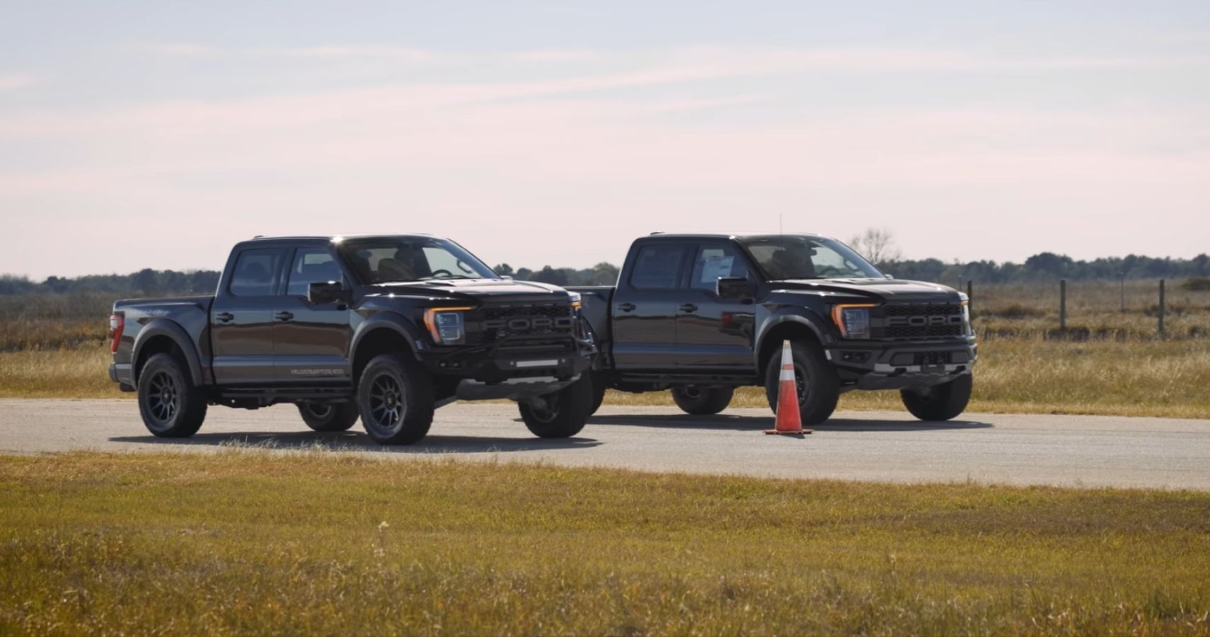Watch This VelociRaptor Pickup Drag Race The 2022 Ford F-150 Raptor